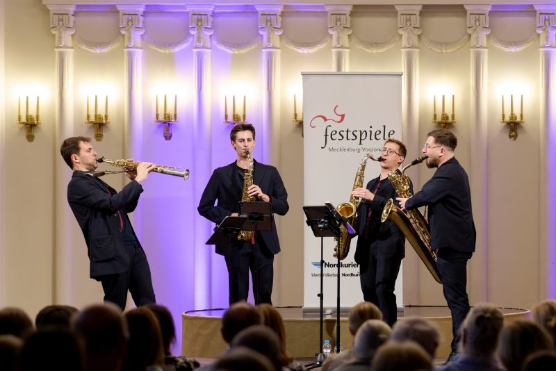 Saxofonquartett Kebyart bei den Festspielen Mecklenburg-Vorpommern 2026 (Foto: © Oliver Borchert)