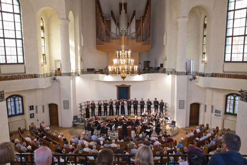 Capella Sollertia and Johanna Soller in the Reformed Church Leipzig, Bach Festival Leipzig 2026 (Photo: © Bach Festival Leipzig/Gert Mothes)
